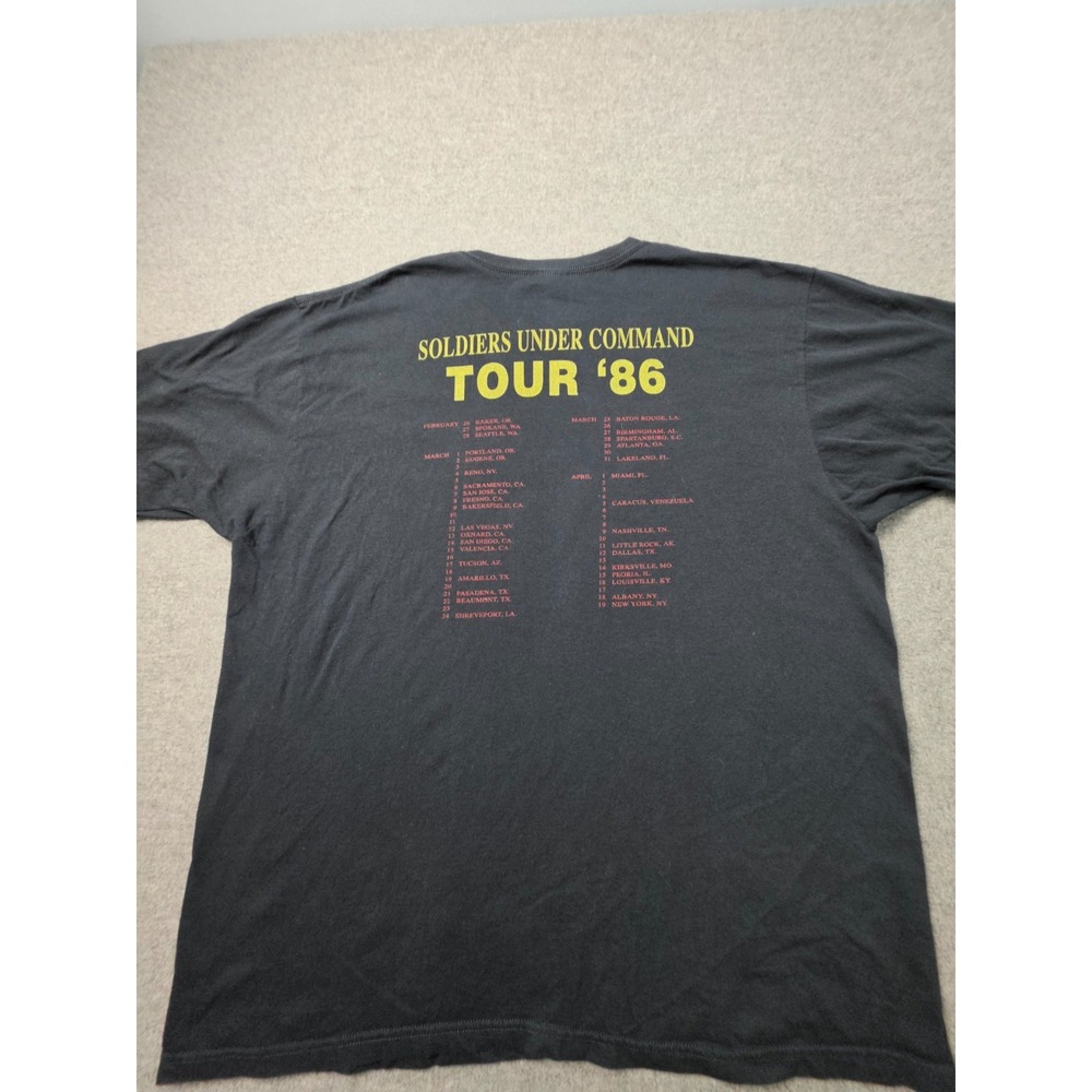Stryper Soldiers Under Command Tour 86 T-Shirt Mens 2X Black Graphic Band Tee